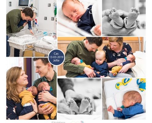 Cas & Jelte prematuur geboren met 34+ weken, CWZ Nijmegen, tweeling
