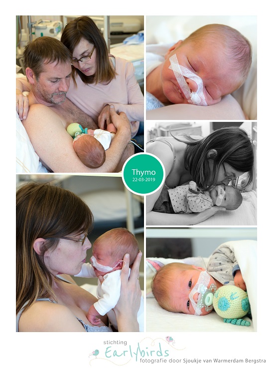Thymo prematuur geboren met 32+ weken, Tjongerschans, borstvoeding, buidelen, sonde