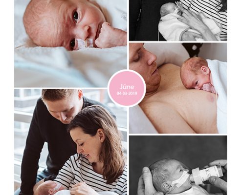 Júne prematuur geboren met 34 weken, Medisch Centrum Alkmaar, sonde, buidelen