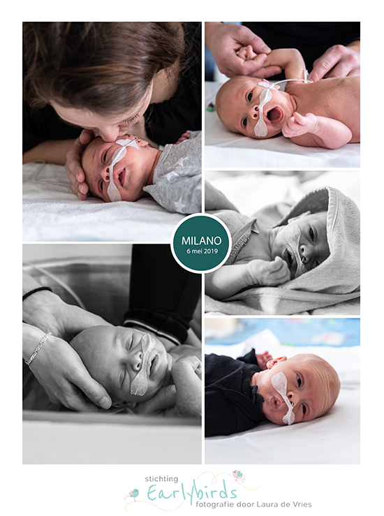 Milano prematuur geboren emt 35 weken, Beatrix ziekenhuis, weeenremmers, sonde