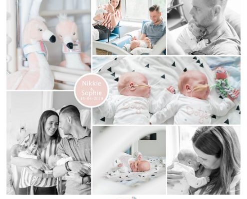 Nikkie & Sophie prematuur geboren met 30 weken en 2 dagen, tweeling, Groene Hart ziekenhuis, sonde, knuffelen