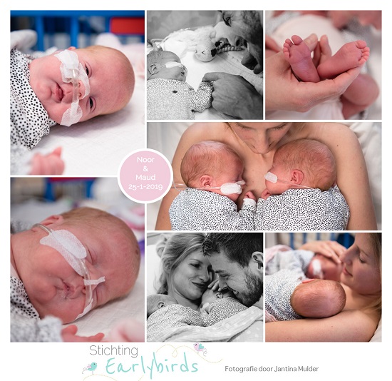 Noor & Maud prematuur geboren met 26 weken en 1 dag, tweeling, Nij Smellinghe, sonde, buidelen