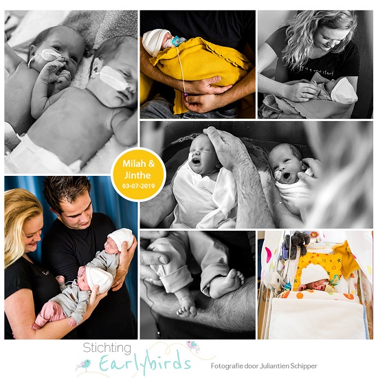 Milah & Jinthe prematuur geboren met 33 weken, gebroken vliezen, tweeling, couveuse, sonde