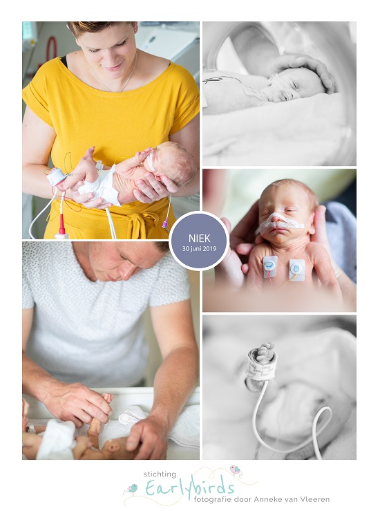 Niek prematuur geboren met 31 weken, Tjongerschans, spoedkeizersnede, couveuse, borstvoeding, sonde