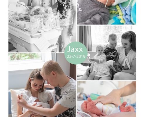 Jaxx prematuur geboren met 32 weken en 3 dagen, weeenremmers, longrijping, Radboud MC, couveuse, Elkerliek, sonde