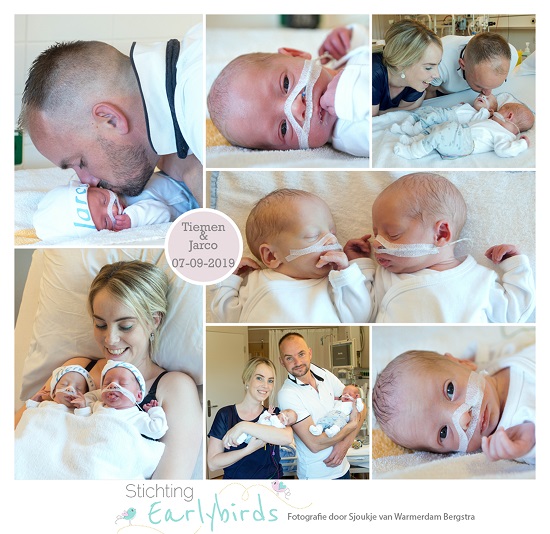 Jarco & Tiemen prematuur geboren met 33 weken, tweeling, Tjongerschans, buidelen, sonde
