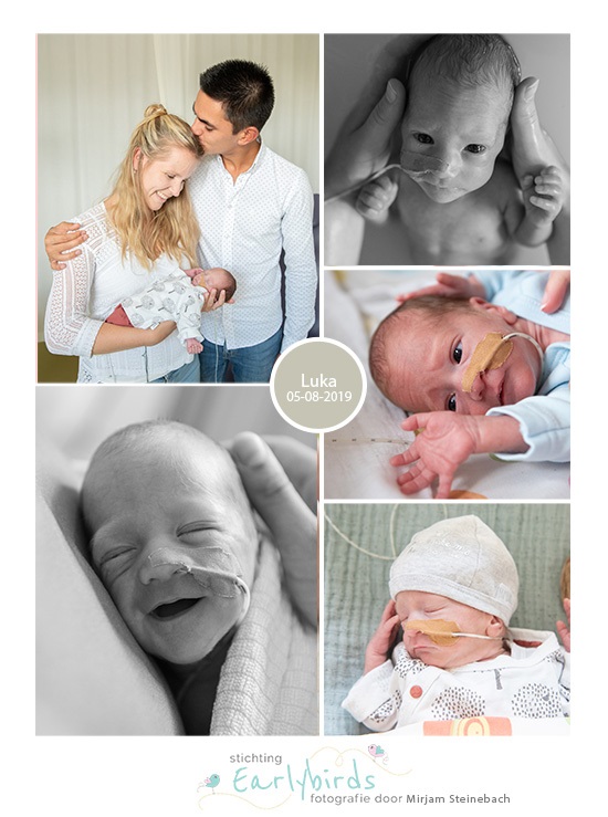 Luka prematuur geboren met 29 weken, couveuse, spoedkeizersnede, zwangerschapsvergiftiging, sonde