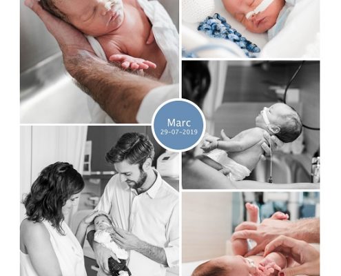 Marc prematuur geboren met 31 weken, JKZ, sonde, badderen, knuffelen