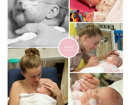 Daisy prematuur geboren met 26 weken, sonde, buidelen, Nij Smellinghe
