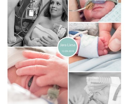 Jara Liesa prematuur geboren met 30 weken, HELLP, CPAP, sonde, buidelen
