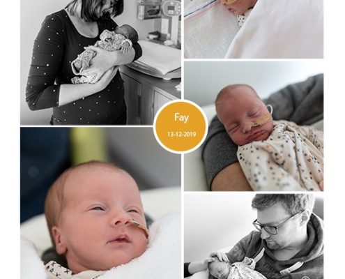 Fay prematuur geboren met 33 weken, sonde, vroeggeboorte, couveuse