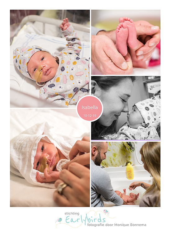 Isabella prematuur geboren met 34 weken Bravis moeder en kind, sonde, badderen