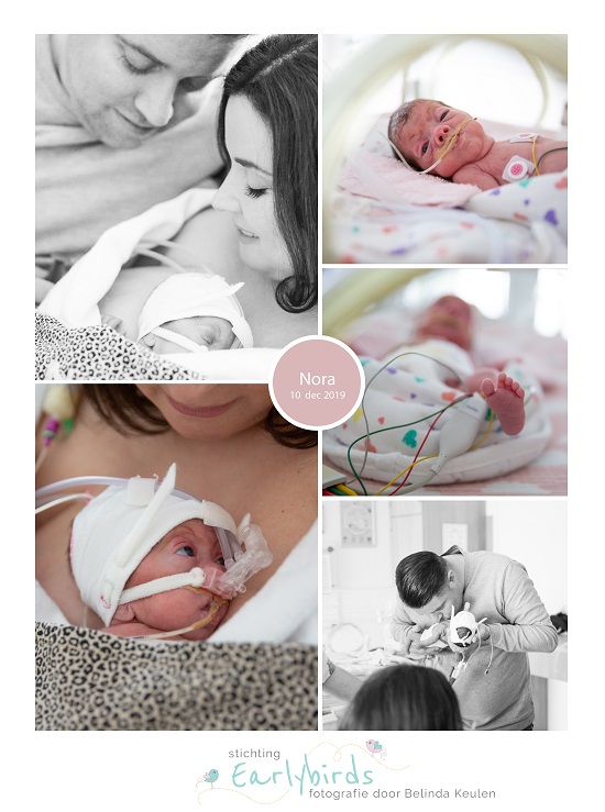 Nora prematuur geboren met 28 weken, couveuse, CPAP, buidelen, groeiachterstand, sonde, spoedkeizersnede