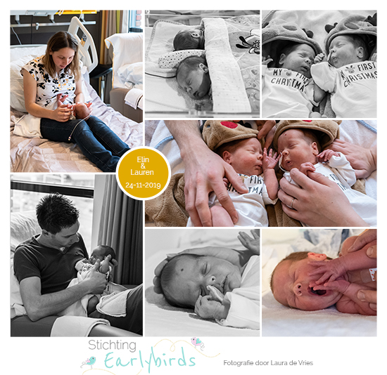 Elin & Lauren prematuur geboren met 30 weken, tweeling, sonde, earlybirdjes