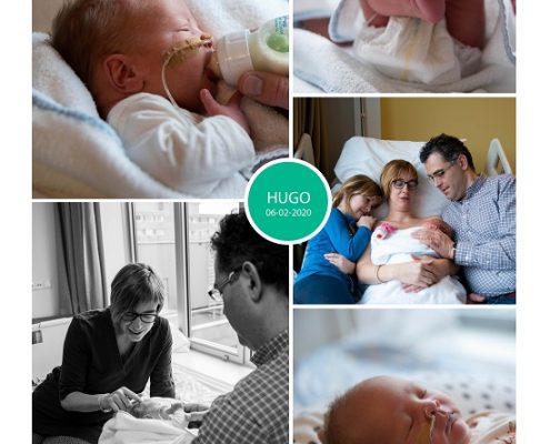Hugo prematuur geboren met 33 weken en 4 dagen, gebroken vliezen, stuitligging, couveuse, sonde, buidelen