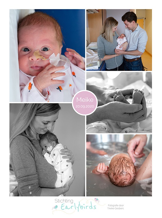 Meike prematuur geboren met 34 weken, WKZ, sonde, vroeggeboorte, Diakonessenhuis, badderen