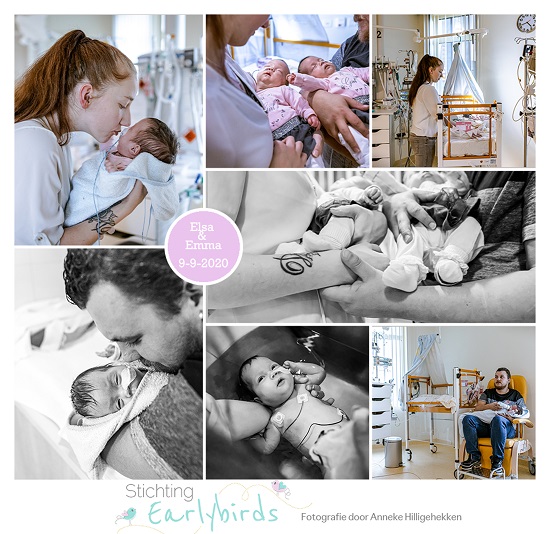 Elsa & Emma prematuur geboren met 28 weken, tweeling, Isala, gebroken vliezen, longrijping, stuitligging, keizersnede, ruggenprik, NICU, badderen